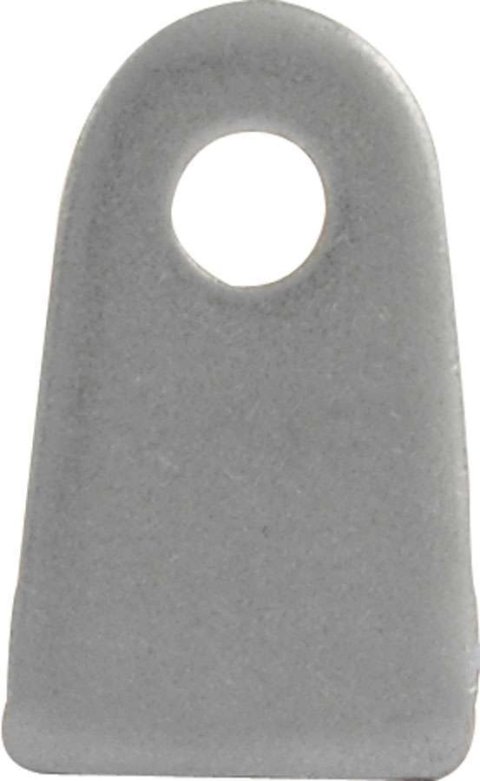 Chassis Tab - Bumper Tab - Flat - 1/4 in Mounting Hole - 0.125 in Thick - Steel - Natural - Set of 25