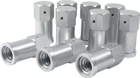 Nut - 3/8-16 in Thread - Aluminum - Clear Anodized - Allstar Quick Change Gear Covers - Set of 50