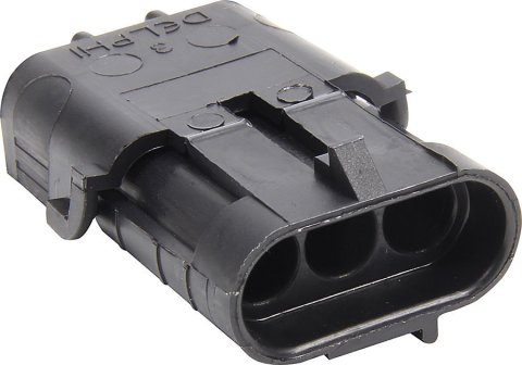 Weather Pack Housing - Male - 3 Pin - 12V - 20 amps - Plastic - Black - Set of 10