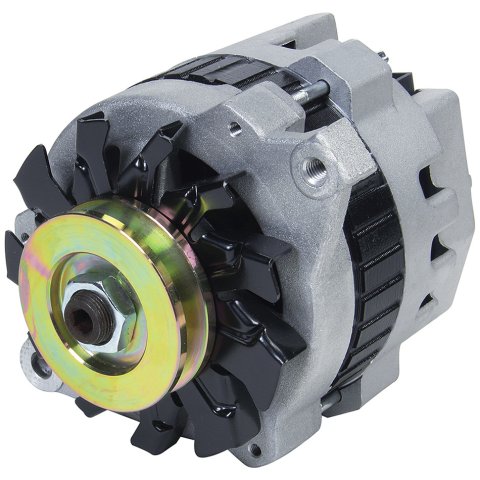 Alternator - 80 amps - 12V - 1-Wire - Single V-Belt Pulley - Aluminum Case - Natural - GM - Each