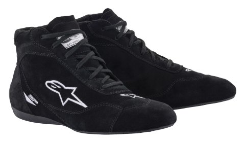Driving Shoe - SP V2 - Mid-Top - SFI 3.3/5 - Suede Outer - Fire Retardant Fabric Inner - Black - Size 5 - Pair