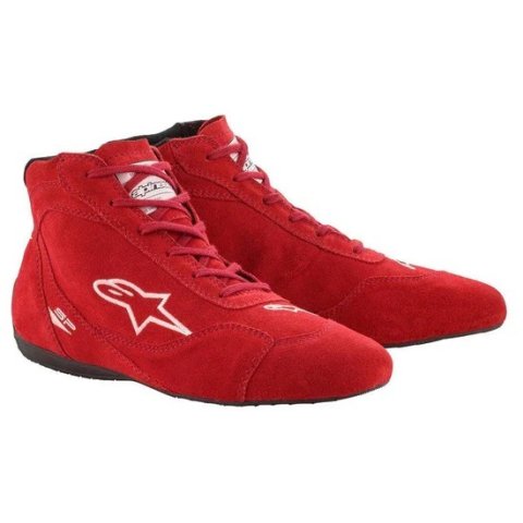Driving Shoe - SP V2 - High-Top - SFI 3.3/5 - FIA Approved - Suede Leather Outer - Nomex Inner - Red - Size 10 - Pair