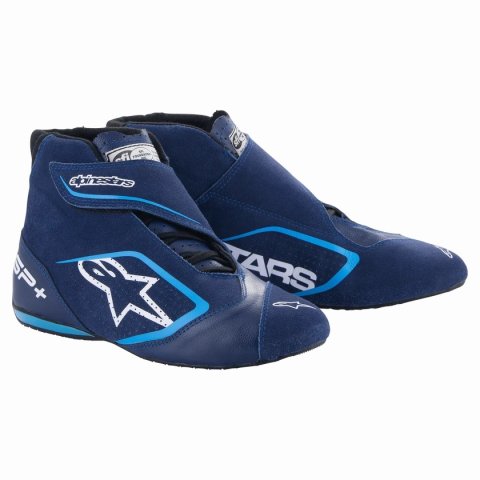 Driving Shoe - SP+ - High-Top - FIA Approved - Suede Leather Outer - Nomex Inner - Blue - Size 10.5 - Pair