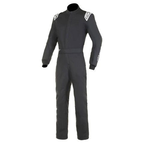 Driving Suit - Vapor - 1-Piece - SFI 3.2A/5 - Triple Layer - Aramid - Black / White - Size 54 - Medium / Large - Each