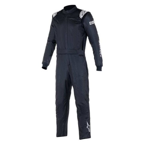 Driving Suit - Atom - 1-Piece - SFI 3.2A/5 - Boot-Cut - Dual Layer - Aramid - Black - Size 52 - Medium - Each