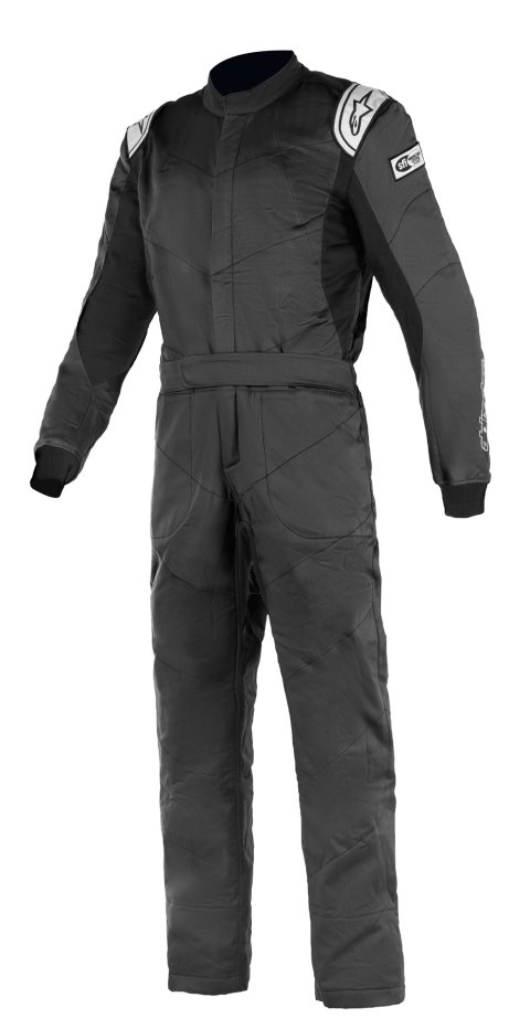 Driving Suit - Knoxville V2 - 1-Piece - SFI 3.2A/5 - Boot-Cut - Triple Layer - Fire Retardant Cotton - Black - Size 54 - Medium / Large - Each