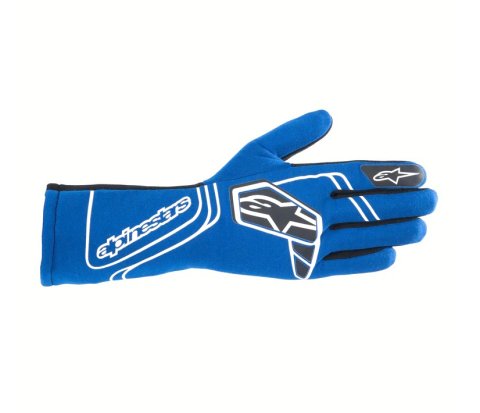 Driving Gloves - Tech-1 Start V4 - SFI 3.3/5 - 2 Layer - Aramid / Silicone - Elastic Cuff - Blue - Large - Pair