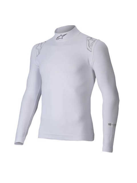 Underwear Top - ZX EVO V3 - SFI 3.3 - FIA Approved - Long Sleeve - High Collar - Lenzing FR - White - 2X-Large - Each