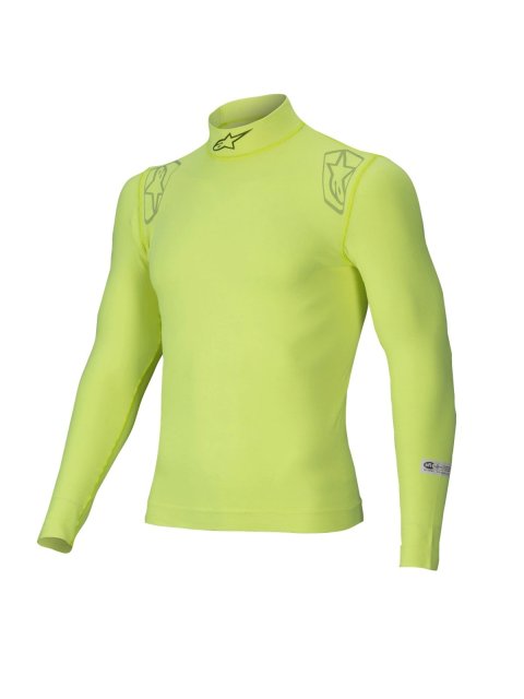 Underwear Top - ZX EVO V3 - SFI 3.3 - FIA Approved - Long Sleeve - High Collar - Lenzing FR - Fluorescent Yellow - 2X-Large - Each