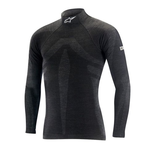 Underwear Top - ZX Evo V3 - SFI 3.3/5 - FIA Approved - Long Sleeve - High Collar - Lenzing FR - Black - X-Small / Small - Each