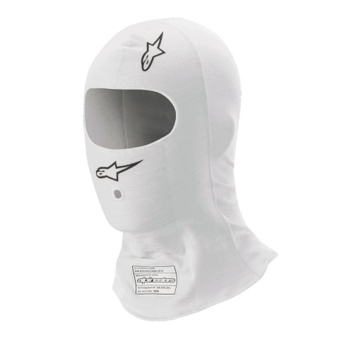 Head Sock - Race V3 Balaclava - Single Eyeport - SFI 3.3 - FIA Approved - Single Layer - Lenzing FR - White - Large / X-Large - Each