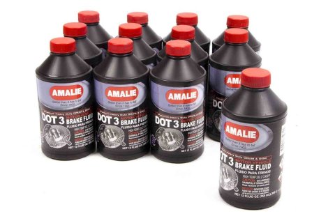 Brake Fluid - DOT 3 - Glycol - 12 oz Bottle - Set of 12