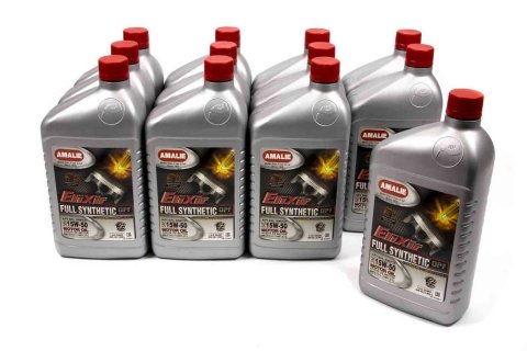Motor Oil - Elixir - 15W50 - Synthetic - 1 qt Bottle - Set of 12
