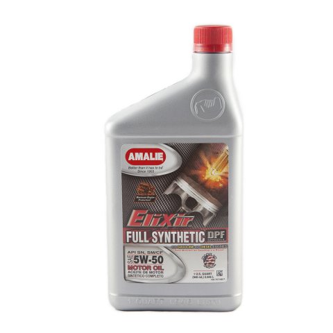 Motor Oil - Elixir - 5W50 - Synthetic - 1 qt Bottle - Each