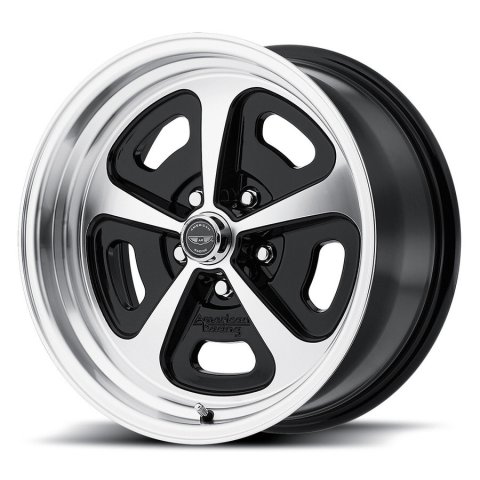 Wheel - 500 Mono Cast - 15 x 8 in - 4.500 in Backspace - 5 x 4.50 in Bolt Pattern - Aluminum - Black Paint / Machined Center - Machined Lip - Each