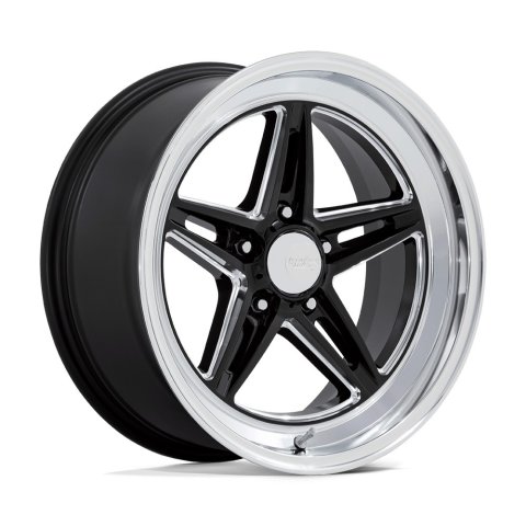 Wheel - Groove - 18 x 10 in - 5.500 in Backspace - 5 x 4.75 in Bolt Pattern - Aluminum - Black Paint / Machined Center - Machined Lip - Each