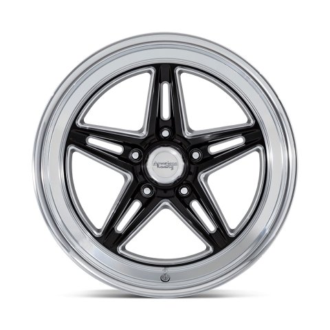 Wheel - Groove - 18 x 8 in - 4.500 in Backspace - 5 x 4.75 in Bolt Pattern - Aluminum - Black Paint / Machined Center - Machined Lip - Each