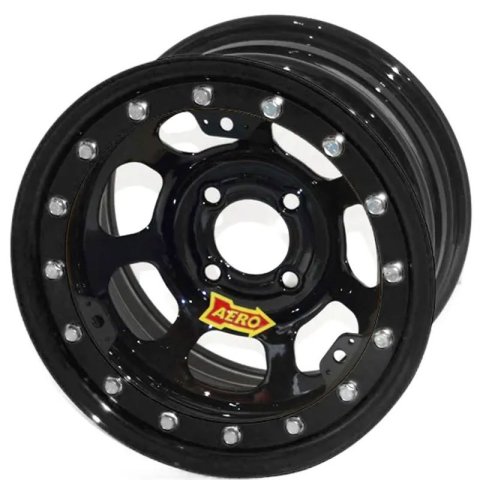 Wheel - 33-Series Lightweight - 13 x 7 in - 2.000 in Backspace - 4 x 4.50 in Bolt Pattern - Beadlock - Steel - Black Powder Coat - Each