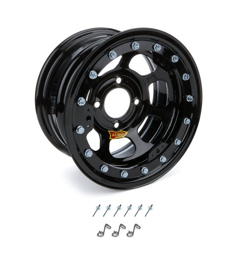 Wheel - 33-Series - 13 x 7 in - 3.000 in Backspace - 4 x 4.50 in Bolt Pattern - Beadlock - Steel - Black Powder Coat - Each