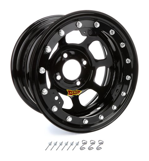 Wheel - 33-Series - 13 x 8 in - 2.000 in Backspace - 4 x 4.25 in Bolt Pattern - Beadlock - Steel - Black Powder Coat - Each