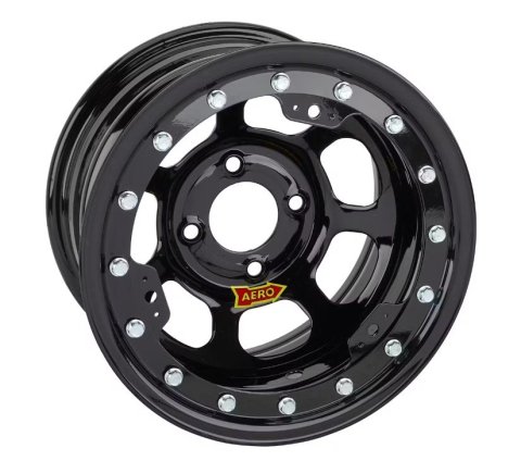 Wheel - 33-Series Lightweight - 13 x 8 in - 2.000 in Backspace - 4 x 4.50 in Bolt Pattern - Beadlock - Steel - Black Powder Coat - Each