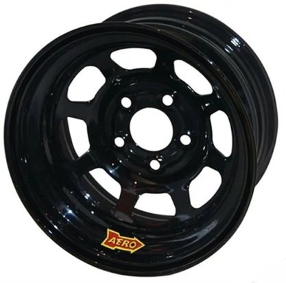 Wheel - 51-Series - 15 x 8 in - 1.000 in Backspace - 5 x 5.00 in Bolt Pattern - Steel - Black Powder Coat - Each