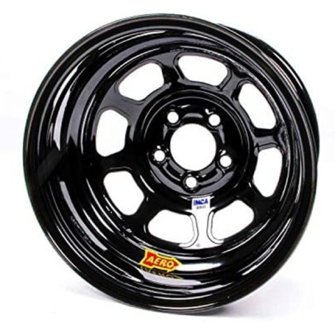 Wheel - 52-Series - 15 x 8 in - 3.000 in Backspace - 5 x 5.00 in Bolt Pattern - Steel - Black Powder Coat - Each