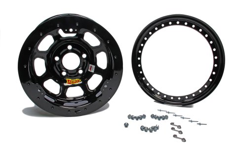 Wheel - 53-Series - 15 x 8 in - 3.000 in Backspace - 5 x 4.75 in Bolt Pattern - Beadlock - Steel - Black Powder Coat - Each