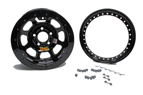 Wheel - 53-Series - 15 x 8 in - 2.000 in Backspace - 5 x 5.00 in Bolt Pattern - Beadlock - Steel - Black Powder Coat - Each