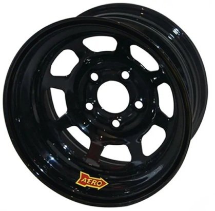 Wheel - 58-Series - 15 x 10 in - 2.000 in Backspace - 5 x 5.00 in Bolt Pattern - Steel - Black Powder Coat - Each