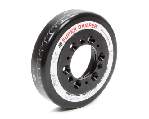 Harmonic Balancer Shell - 7.074 in OD - SFI 18.1 - Aluminum - Black Paint - ATI Super Damper - Internal Balance - Chevy Front - Each