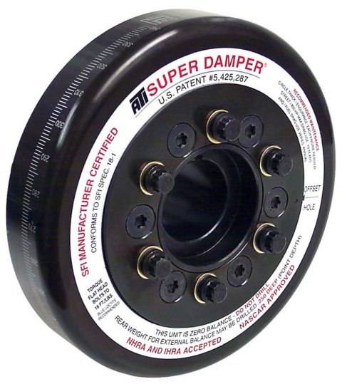 Harmonic Balancer - Super Damper - 7.074 in OD - SFI 18.1 - Steel - Black Oxide - Internal Balance - Big Block Chevy - Each