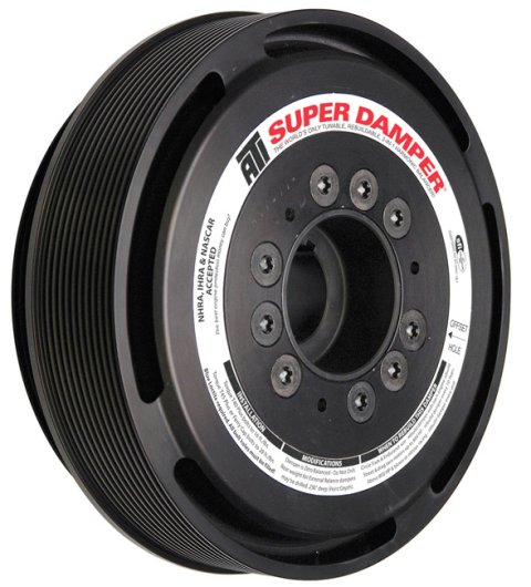 Harmonic Balancer - Serpentine Super Damper - 7.530 in OD - SFI 18.1 - Internal Balance - Steel - Black Oxide - GM LS-Series - Each