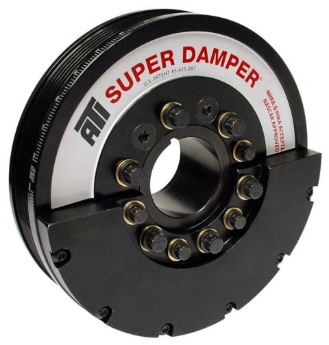 Harmonic Balancer - Serpentine Super Damper - 7.074 in OD - SFI 18.1 - Steel - Black Oxide - External Balance - GM Duramax - Each