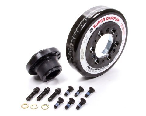Harmonic Balancer - Super Damper - 7.074 in OD - SFI 18.1 - Steel - Black Oxide - Internal Balance - Small Block Chevy - Each