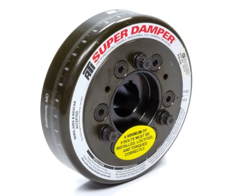 Harmonic Balancer - Super Damper - 6.325 in OD - SFI 18.1 - Steel - Black Oxide - Internal Balance - Small Block Chevy - Each