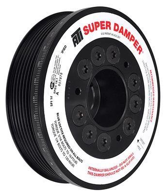 Harmonic Balancer - Super Damper - 5.670 in OD - SFI 18.1 - Aluminum / Steel - Black - Honda K-Series - Each