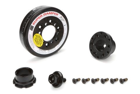 Harmonic Balancer - Supercharged Super Damper - 7.074 in OD - SFI 18.1 - Steel - Black Oxide - Internal Balance - Big Block Chevy - Each