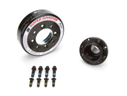 Harmonic Balancer - Super Damper - 6.325 in OD - SFI 18.1 - Steel - Black Oxide - 28 oz External Balance - Small Block Ford - Each