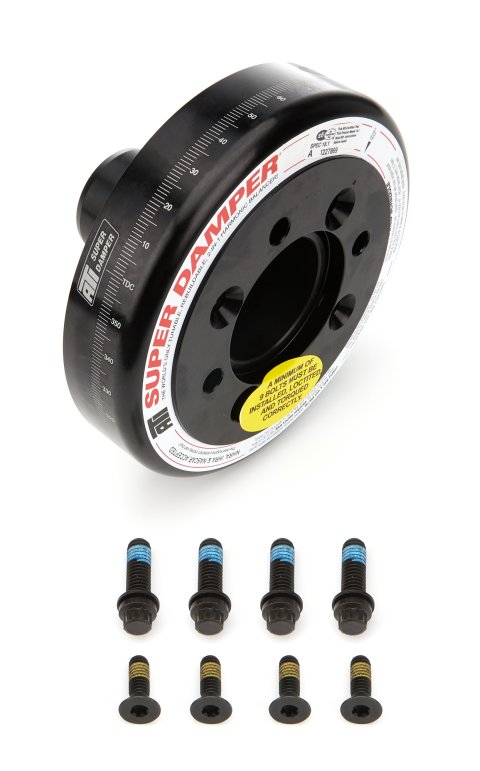Harmonic Balancer - Super Damper - 6.325 in OD - SFI 18.1 - Aluminum / Steel - Black - Internal Balance - Small Block Ford - Each