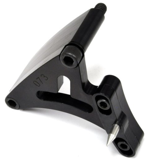 Timing Pointer - Adjustable - Stainless Hardware - Aluminum - Black Anodized - 6.325 in OD Balancer - Small Block Chevy - Each