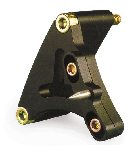 Timing Pointer - Adjustable - Stainless Hardware - Aluminum - Black Anodized - 7 in OD Balancer - Small Block Chevy - Each