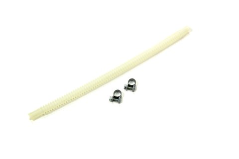 Fuel Line - Corrugated - 5/16 in - 12 in Long - Plastic - White - Each