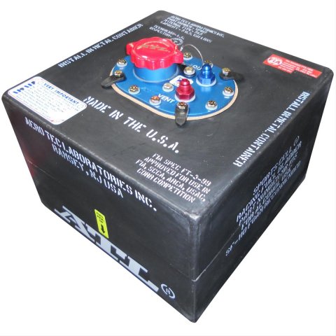 Fuel Cell - Saver Series - 5 gal - 13 x 13 x 9 in Tall - FIA Approved - 6 AN Outlet - 6 AN Vent - Foam - Plastic - Black - Each
