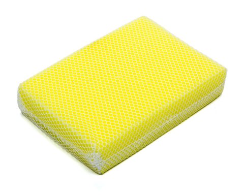 Sponge Scrubber - Bug-Gone Scrubber - Mesh Covered Sponge - White / Yellow - Each
