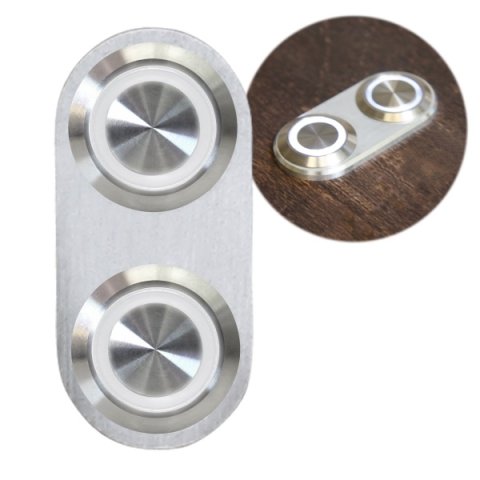 Switch Panel - Daytona - 2 x 2 in Oval - 2 Momentary Toggle - Indicator Lights - Aluminum - Polished - Universal - Each