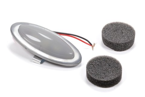 Interior Light - LED Courtesy Light - Oval - 3-1/2 in Wide x 1-1/2 in Tall x 3/4 in Depth - White Lens - Aluminum Bezel - Polished - Each