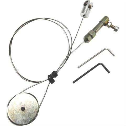 Door Latch Cable - Cut to Fit - Ends / Pulleys - Steel - Cadmium - Kit