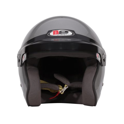 Helmet - Icon - Open Face - Snell SA2020 - Head and Neck Support Ready - Silver - Large - Each