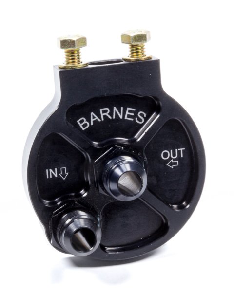 Remote Oil Filter Mount - Single Filter - 13/16-16 in Thread Size - 10 AN Male Inlet - 10 AN Male Outlet - Bolt-On - Aluminum - Black Anodized - Each